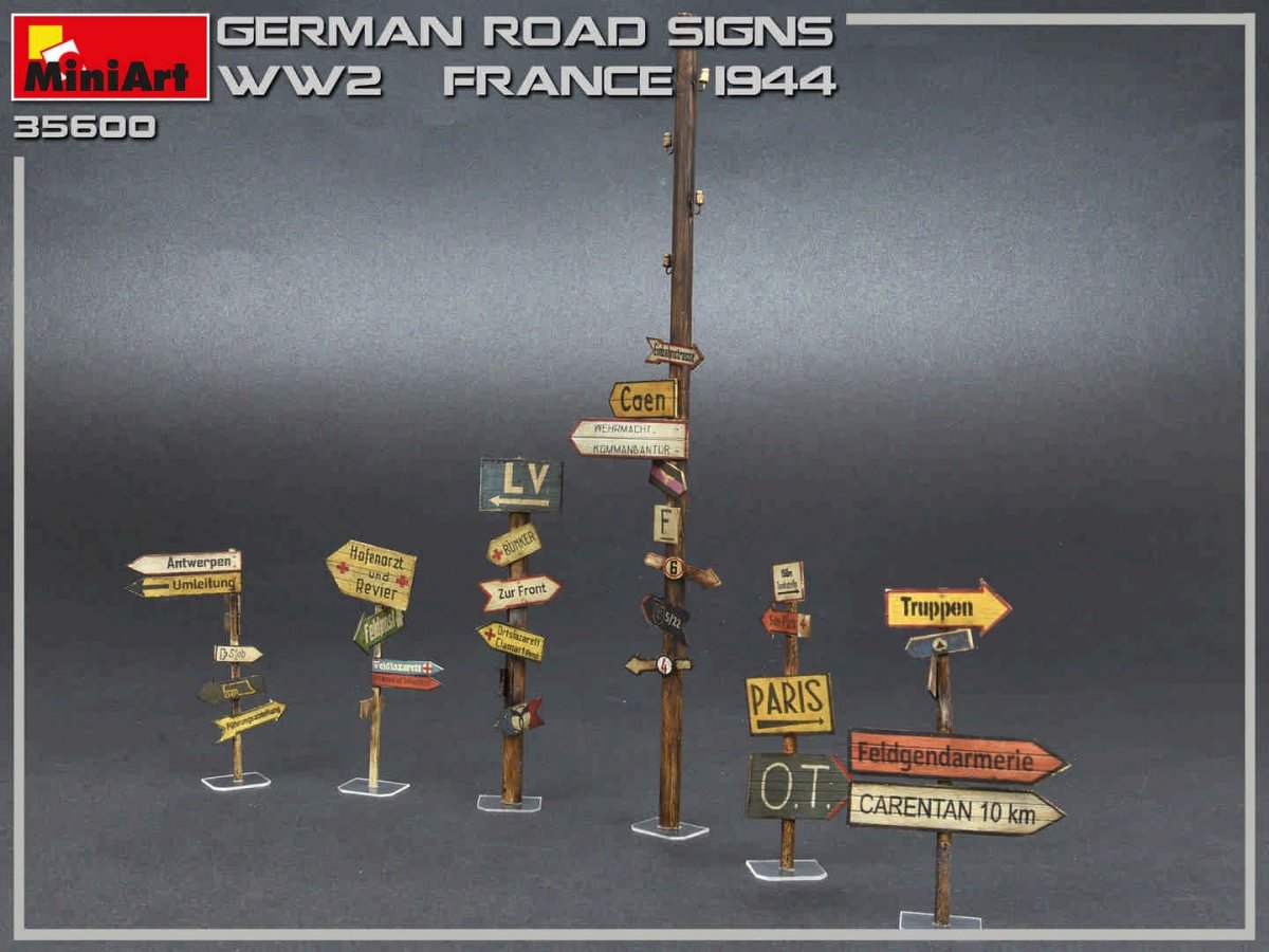 MiniArt 35600 PANNEAUX DE ROUTE ALLEMANDS SECONDE GUERRE MONDIALE (FRANCE 1944) 1/35 – image 5