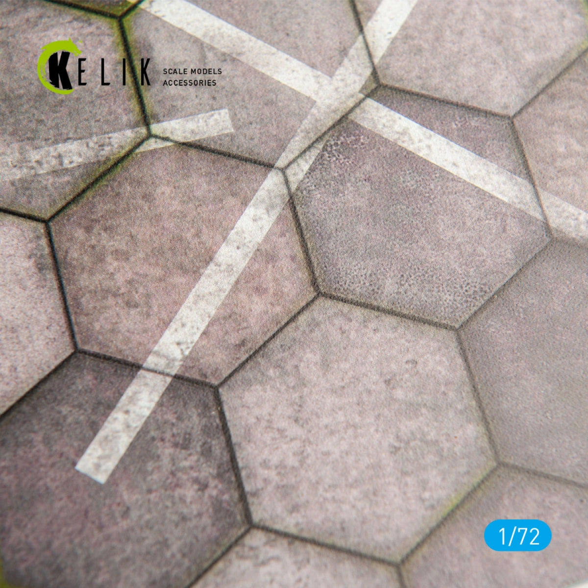 Plaques hexagonales en béton KELIK KS72004 pour base d&amp;#39;avions et d&amp;#39;hélicoptères - Acrylique 3 mm (280 x 180 mm) 1/72 – immagine 2