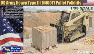 Gecko Models 35GM0030 Chariot élévateur à palettes lourd de type II (M400T) de l&amp;#39;armée américaine, échelle 1/35