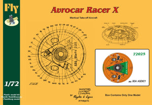 Fly 72025 Avrocar Racer X AGENCE BOA 1/72