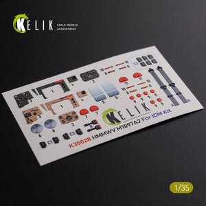 Décalcomanie 3D KELIK K35028 HMMWV M1097 pour kit ICM 1/35