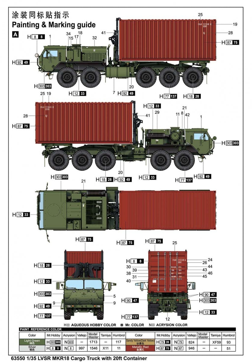 Camion cargo I Love Kit 63550 LVSR MKR18 avec conteneur de 20 pieds, échelle 1/35 – Bild 3