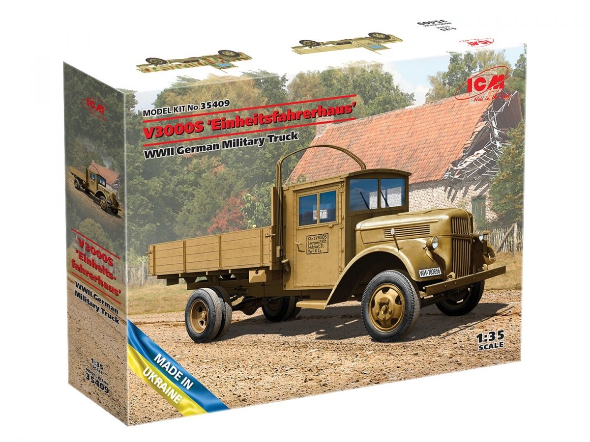 ICM 35409 V3000S Einheitsfahrerhaus Camion allemand de la Seconde Guerre mondiale 1/35  – Bild 2