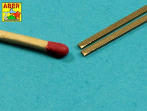 Tiges carrées en laiton Aber KR-15, longueur 1,5 mm, 245 mm x 2 pièces. – image 2