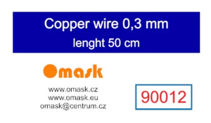 Fil de cuivre Omask 90012, longueur 0,3 mm, 50 cm