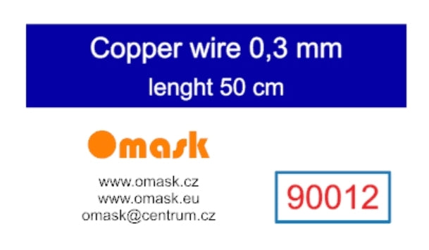 Fil de cuivre Omask 90012, longueur 0,3 mm, 50 cm