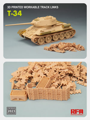 Rye Field Model 2023 T-34 - Chenilles fonctionnelles imprimées en 3D - Échelle 1/35 – immagine 2