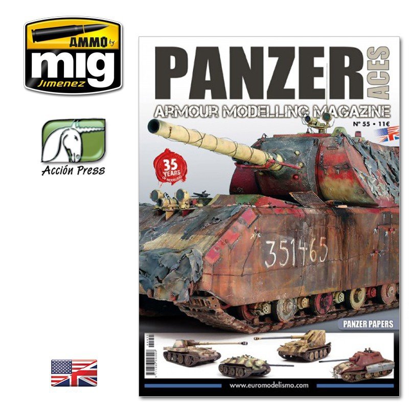 Munitions de Mig Jimenez 55 AS DES PANZERS NUMÉRO 55 - PANZER PAPERS