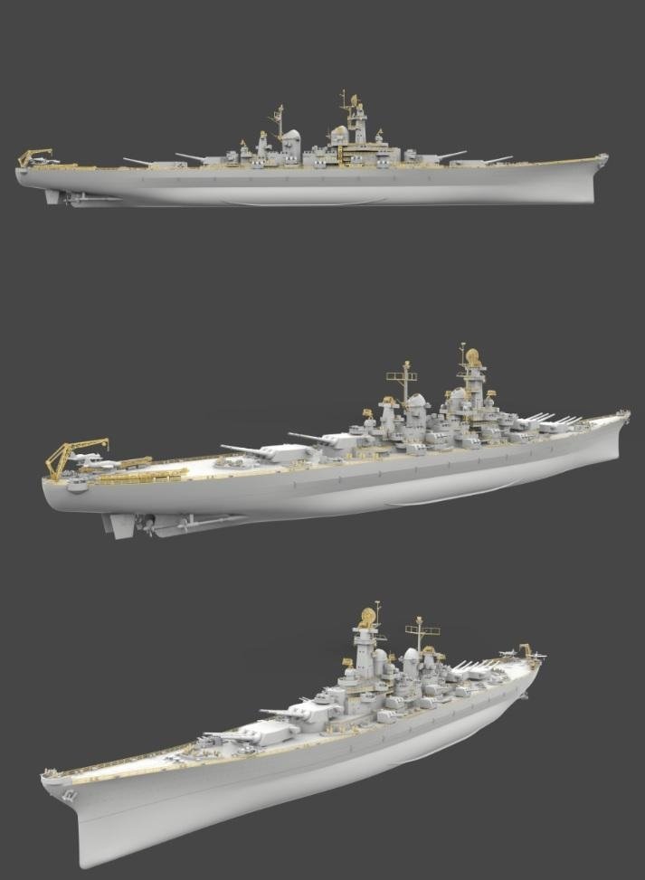 Maquette Very Fire VF700902 USS Louisiana BB-71 Cuirassé de classe Montana 1/700 – Bild 4