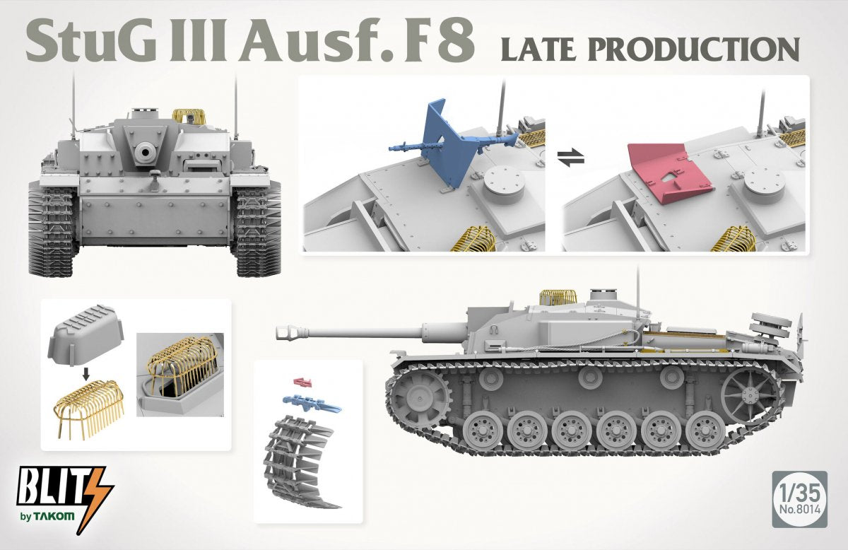 Takom 8014 Stug III Ausf.F8 Production tardive 1/35 – image 3