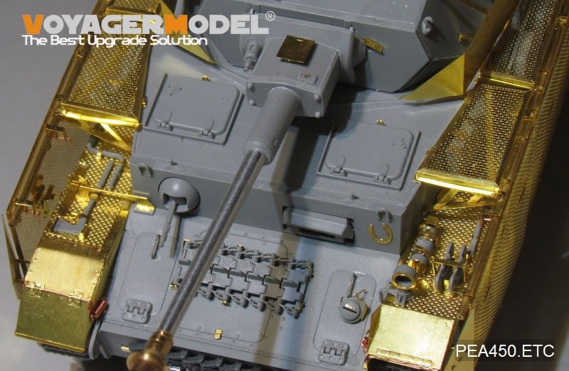 Voyager modèle PEA450 WWII allemand Pz.Kpfw.IV Ausf.J &amp;quot;Thoma Shields&amp;quot; treillis métallique schürzen (dernière production) (POUR Boder 35008) 1/35 – imagen 11