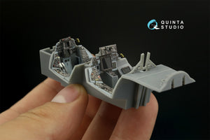Intérieur imprimé en 3D et coloré sur papier décalcomanie Quinta Studio QD48396 F-14B (Hobby Boss) 1/48  – imagen 9