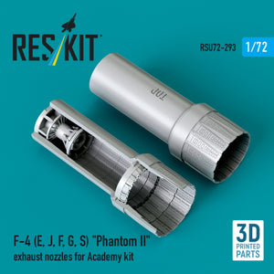 RESKIT RSU72-0293 F-4 (E, J, F, G, S) « Phantom II » tuyères d&amp;#39;échappement pour maquette Academy (impression 3D) 1/72