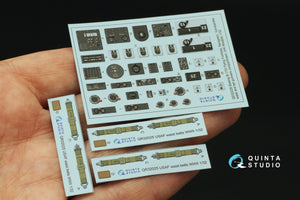 Maquette Quinta Studio QD32226 des compartiments navigateur, bombardier, mitrailleur latéral et mitrailleur de queue du Boeing B-17G. Intérieur coloré imprimé en 3D (HK models) à l&amp;#39;échelle 1/32. – immagine 3