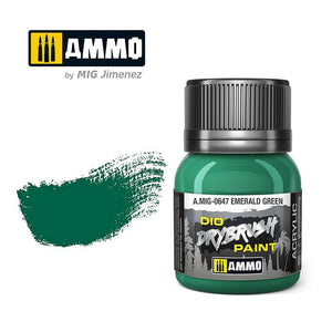 Ammo of Mig 0647 DRYBRUSH Vert Émeraude 40ml