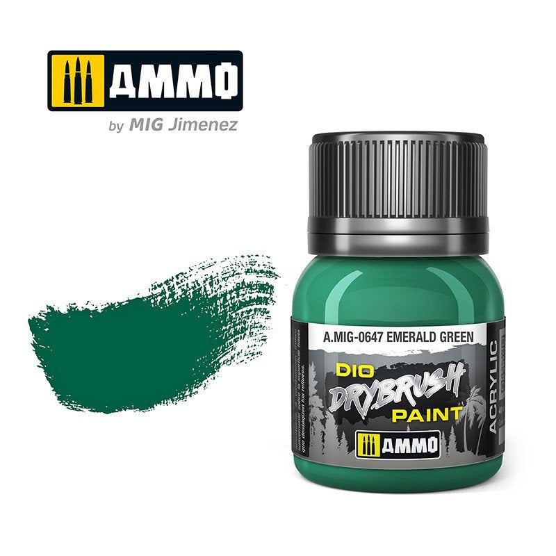 Ammo of Mig 0647 DRYBRUSH Vert Émeraude 40ml