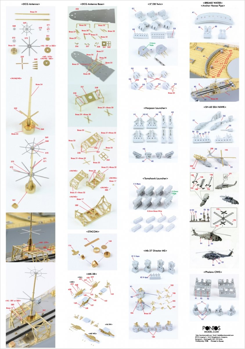 Pontos 35009F1 USS BB-63 Missouri 1991 Kit de détails (1/350) – image 3