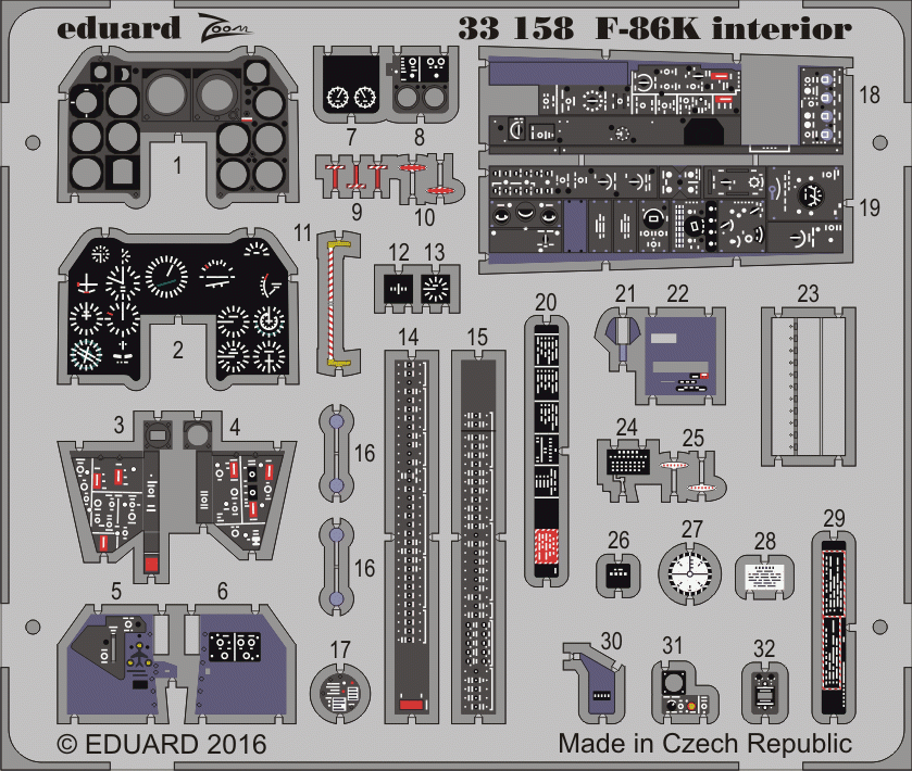Intérieur du F-86K Eduard 33158 KITTY HAWK 1/32