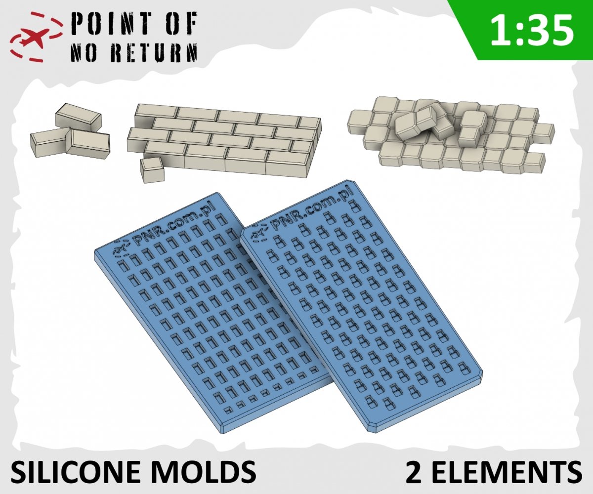 Point of no Return 3522027 Silicone Molds. Holland and Unidecor Cube 1/35