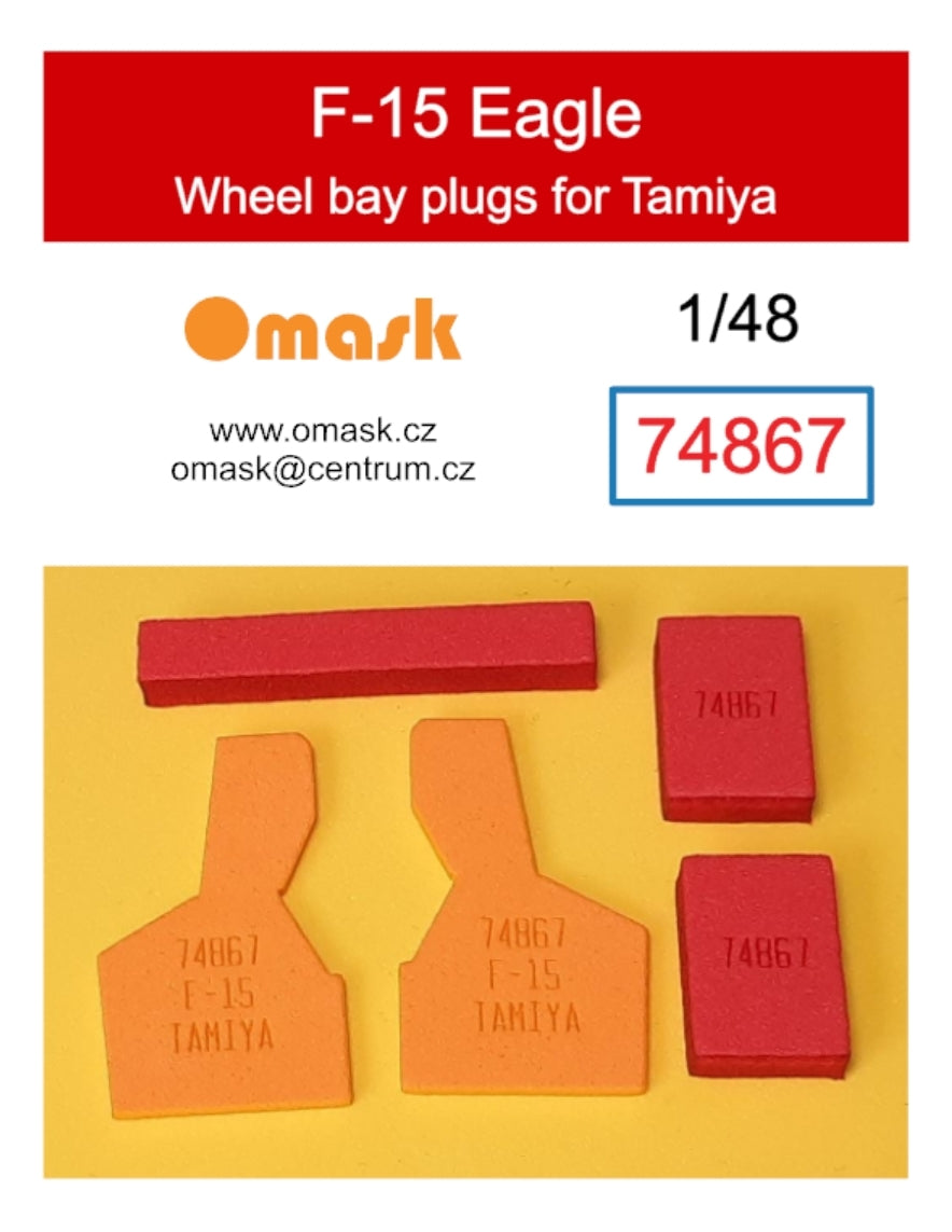 Omask 74867 Bouchons de puits de train d'atterrissage F-15 Eagle (pour Tamiya) 1/48