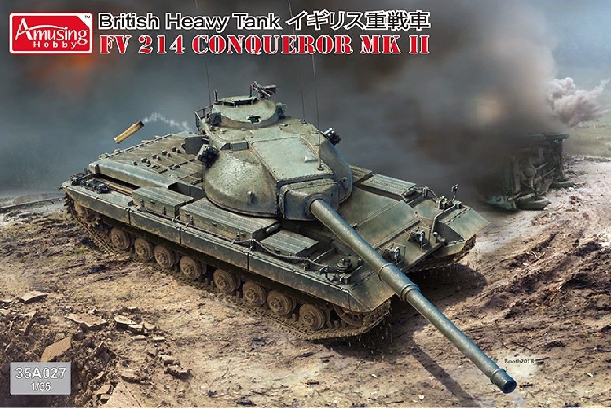 Maquette amusante de char lourd britannique FV214 Conqueror Mk.II (réf. 35A027) à l'échelle 1/35