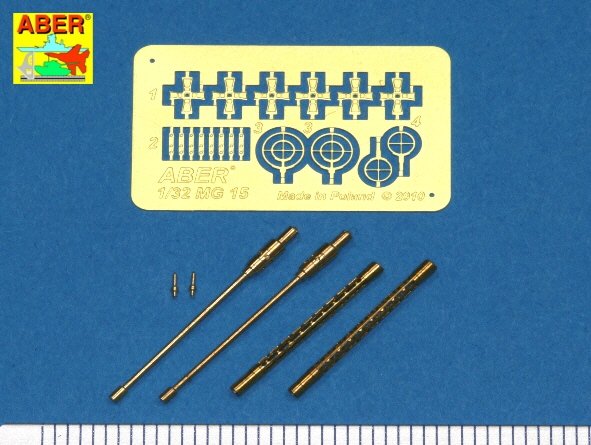 Aber A32001 Ensemble de 2 canons pour mitrailleuses d&amp;#39;avion allemandes MG 15 de 7,92 mm (1/32) – image 2