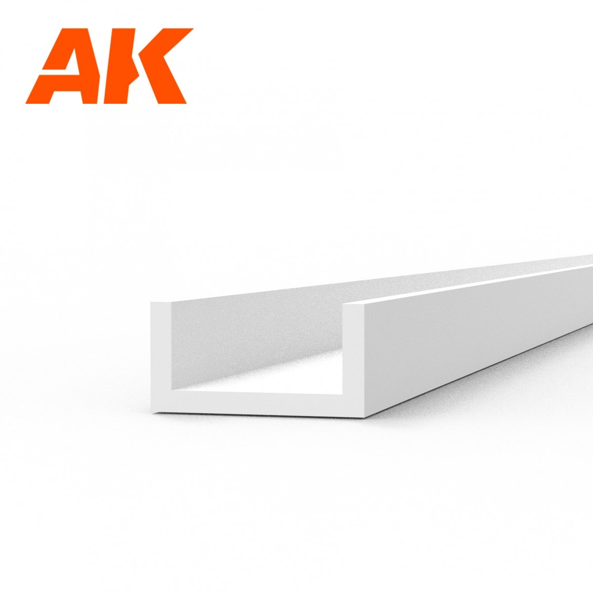 AK Interactive AK6555 PROFILÉ EN U 3.0 LARGEUR X 350MM – STYRÈNE – (4 UNITÉS) – Bild 2