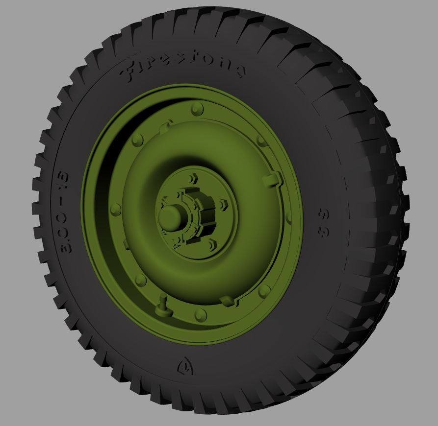 Roues de route Panzer Art RE35-528 Willys MB « Jeep » (Firestone) 1/35