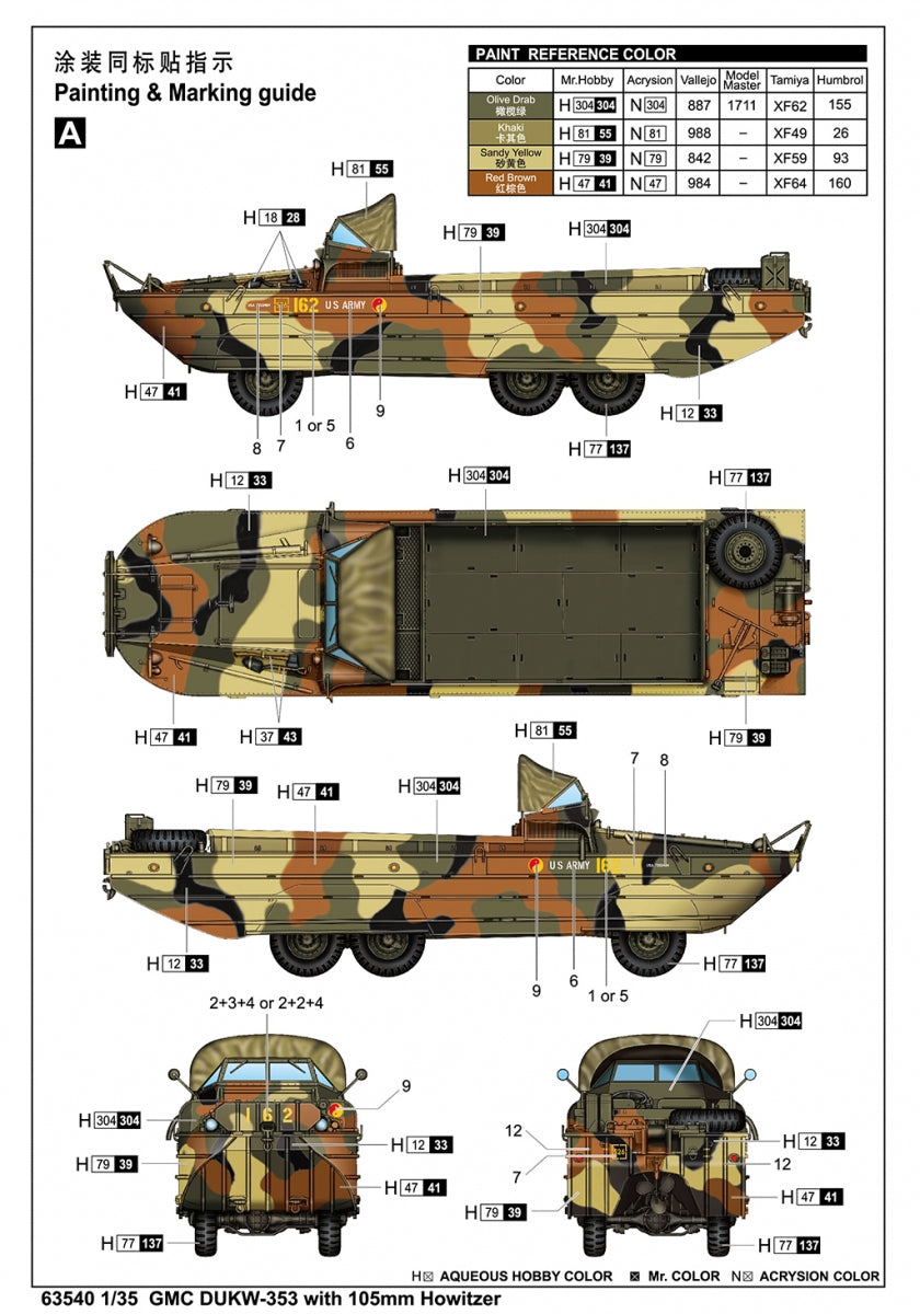 J&amp;#39;adore le kit 63540 GMC DUKW-353 avec obusier de 105 mm au 1/35 – image 5