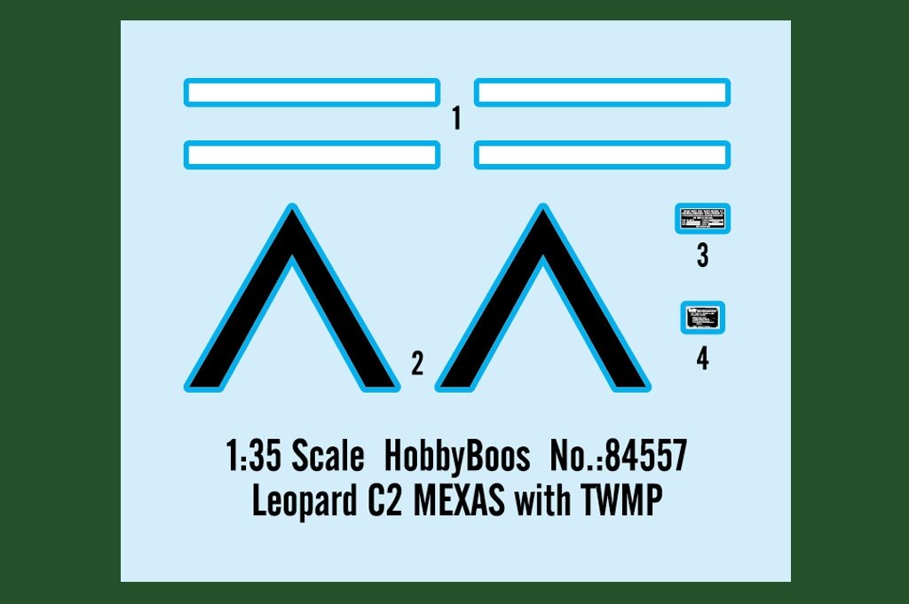 Hobby Boss 84557 Leopard C2 MEXAS avec chasse-mines à chenilles TWMP, échelle 1/35  – immagine 16