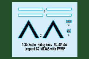 Hobby Boss 84557 Leopard C2 MEXAS avec chasse-mines à chenilles TWMP, échelle 1/35  – immagine 16