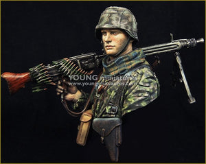 Young Miniatures YM1869 Jeune mitrailleur SS Waffen 1944 1/10 – image 2