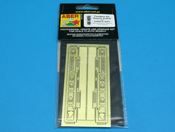 Aber 48005 Défenses pour canon automoteur antichar allemand Stug.III, Ausf.B et char PzKpfw III, Ausf.L (1/48)  – immagine 3