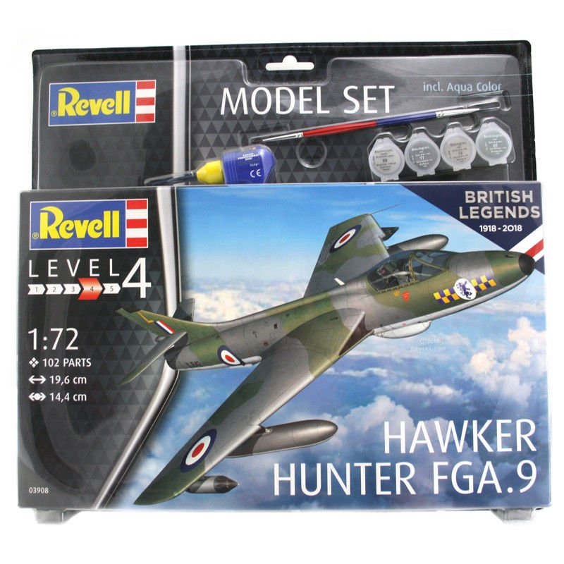 Revell 63908 Légendes britanniques : Maquette Hawker Hunter FGA.9 (1/72)