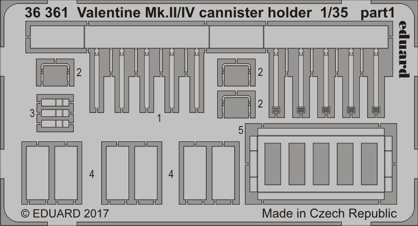 Eduard 36361 Valentine Mk. Porte-bidon II/ IV TAMIYA 1/35