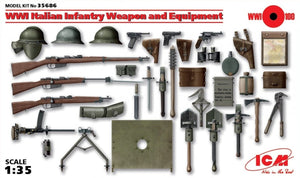 ICM 35686 Armes et équipements d&amp;#39;infanterie italienne de la Première Guerre mondiale, échelle 1/35