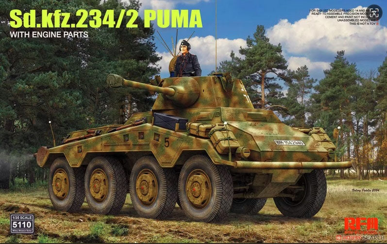 Boîte de rangement Voyager Model PE351302 pour Sd.Kfz 234 allemand de la Seconde Guerre mondiale, version tardive, pour RFM 5110 au 1/35 – image 5