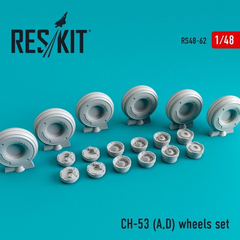RESKIT RS48-0062 CH-53 (A,D) jeu de roues 1/48