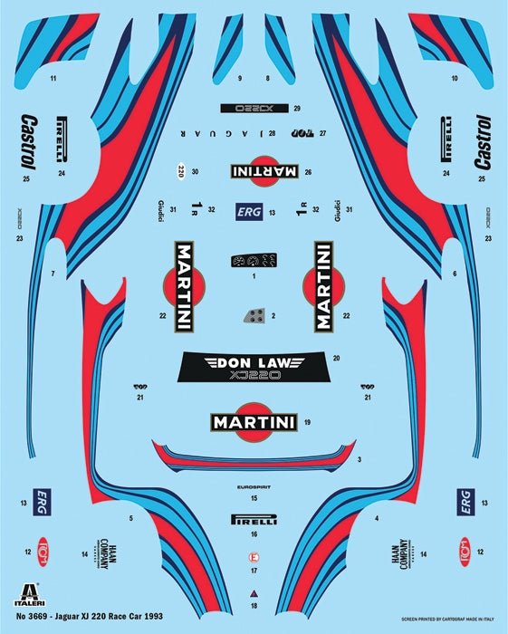 Italeri 3669 Jaguar XJ 220 Racing 1/24 – zdjęcie 4