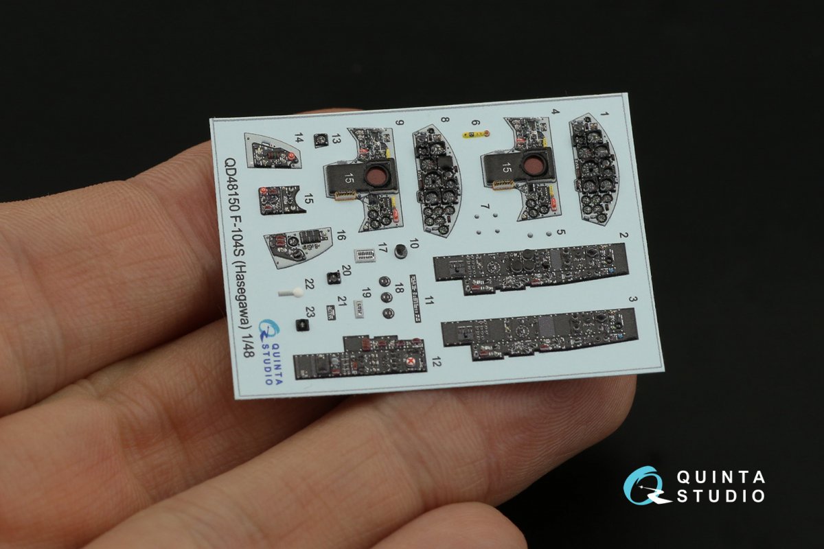 Intérieur imprimé en 3D et coloré sur papier décalcomanie Quinta Studio QD48150 F-104S (Hasegawa) 1/48 – immagine 8