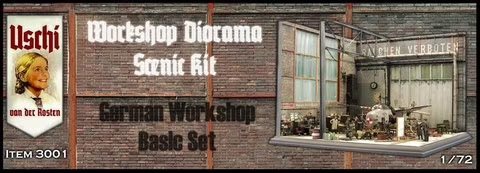 Uschi van der Rosten 3001 Scenic Display Ensemble de base d'atelier allemand 1/72