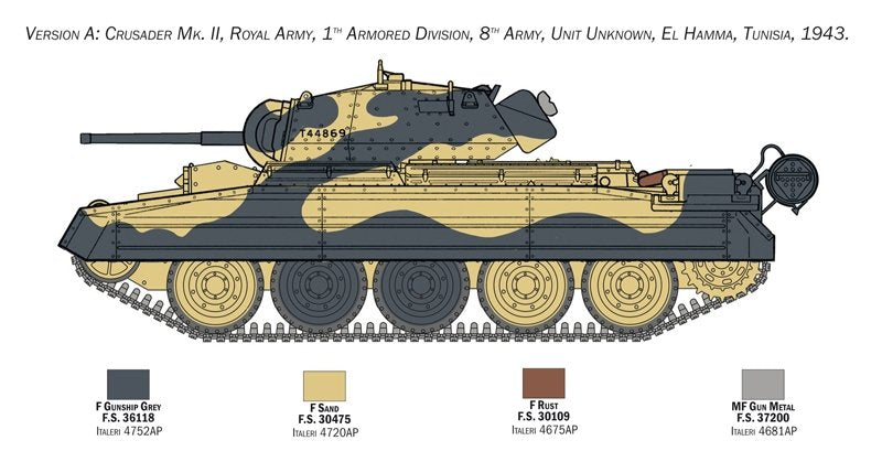 Italeri 6579 Crusader II avec infanterie de la 8e armée, échelle 1/35 – immagine 4