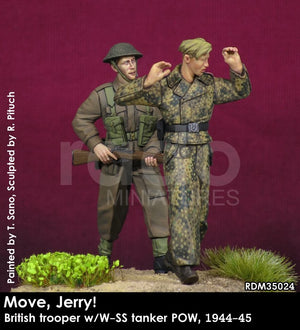 RADO Miniatures RDM35024 Soldat britannique avec tankiste W-SS prisonnier de guerre, (1944-45) 1/35