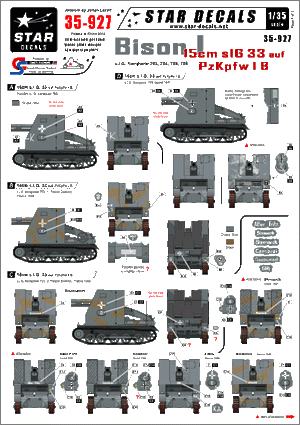Star Decals 35-927 Bison I 15cm sIG 33 au PzKpfw IB 1/35