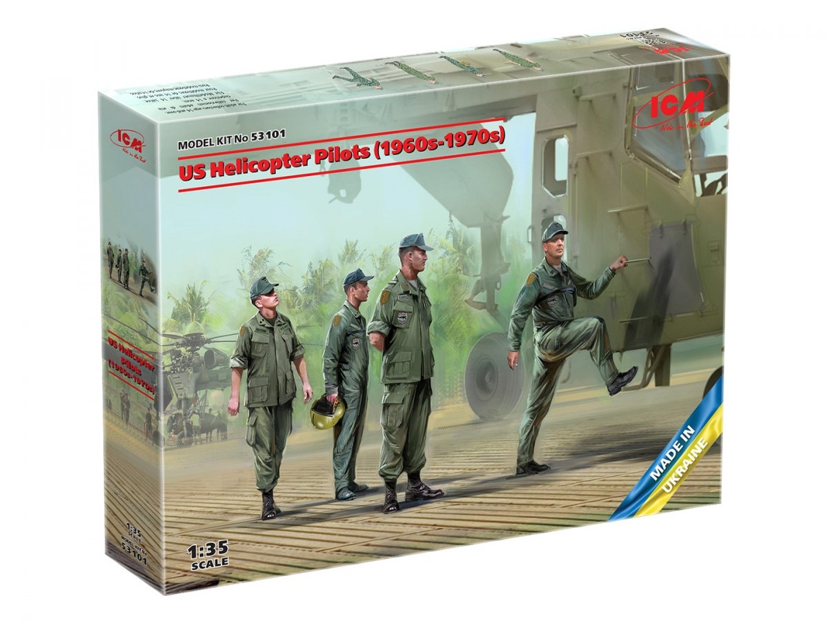 ICM 53101 Pilotes d&amp;#39;hélicoptères américains (années 1960-1970) 1/35  – immagine 2