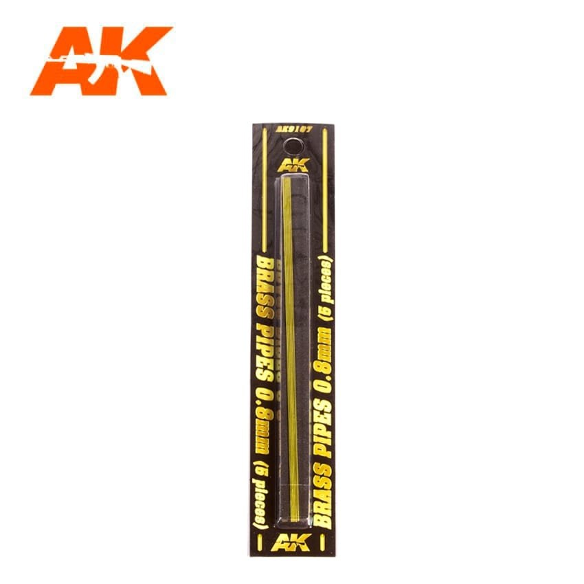 AK Interactive AK9107 BRASS PIPES 0.8MM Ø. 5 UNITS. – zdjęcie 2