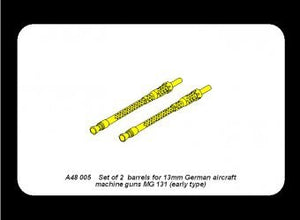 Aber A48 005 Ensemble de 2 canons pour mitrailleuses d&amp;#39;avion allemandes de 13 mm MG 131 (type ancien) (1/48) – image 4