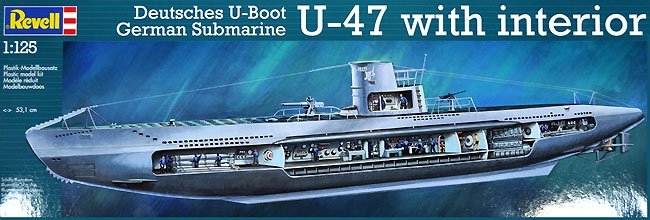 Revell 05060 U-47 G. Prien avec intérieur (1/125)