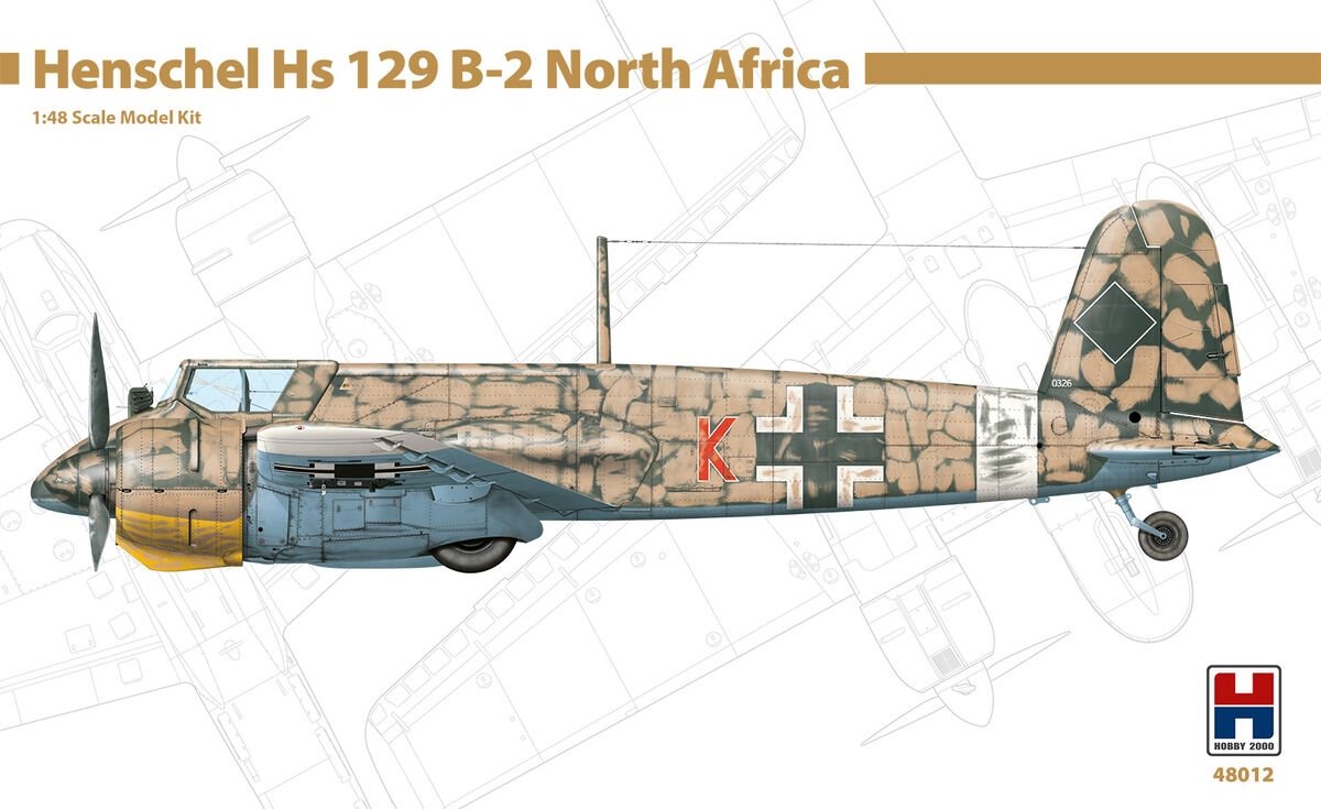 Hobby 2000 48012 Henschel Hs 129 B-2 Afrique du Nord 1/48