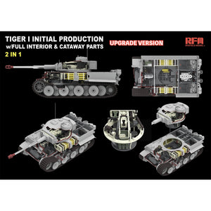 Maquette Rye Field Model 5131 Tiger I, production initiale début 1943 avec intérieur complet, version mise à jour au 1/35 – image 3